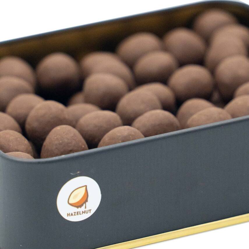 Elamore Şeker İlavesiz, Glütensiz, Vegan Fındıklı Bitter Çikolata - Küçük Kare Metal Kutu,150 gr - 3