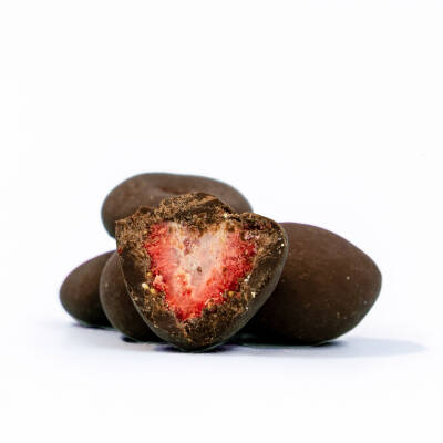 Elamore Şeker İlavesiz, Glütensiz, Vegan Freeze Dried Çilekli Bitter Çikolata - Doypack 50 gr - 2