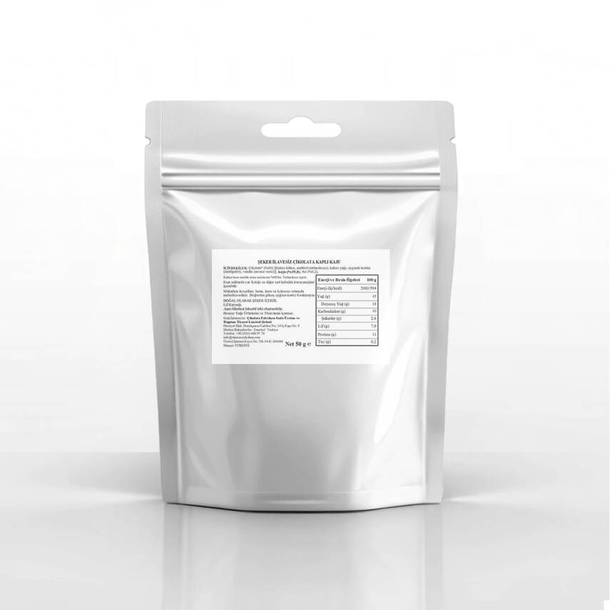 Elamore Şeker İlavesiz, Glütensiz, Vegan Kajulu Bitter Çikolata - Doypack 50 gr - 3