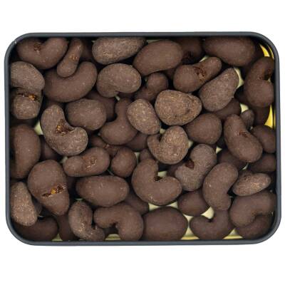 Elamore Şeker İlavesiz, Glütensiz, Vegan Kajulu Bitter Çikolata - Küçük Kare Metal Kutu,150 gr - 2