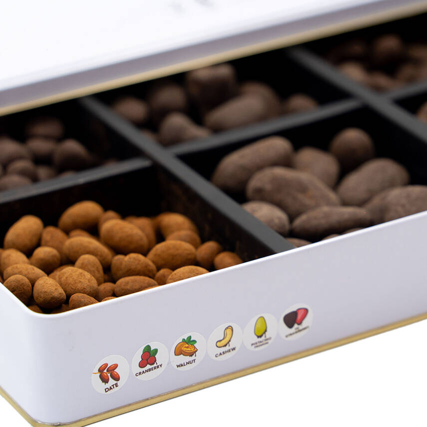 Elamore Şeker İlavesiz, Glütensiz, Vegan Mix Bitter Çikolata Mega Metal Kutu 800 gr - 3