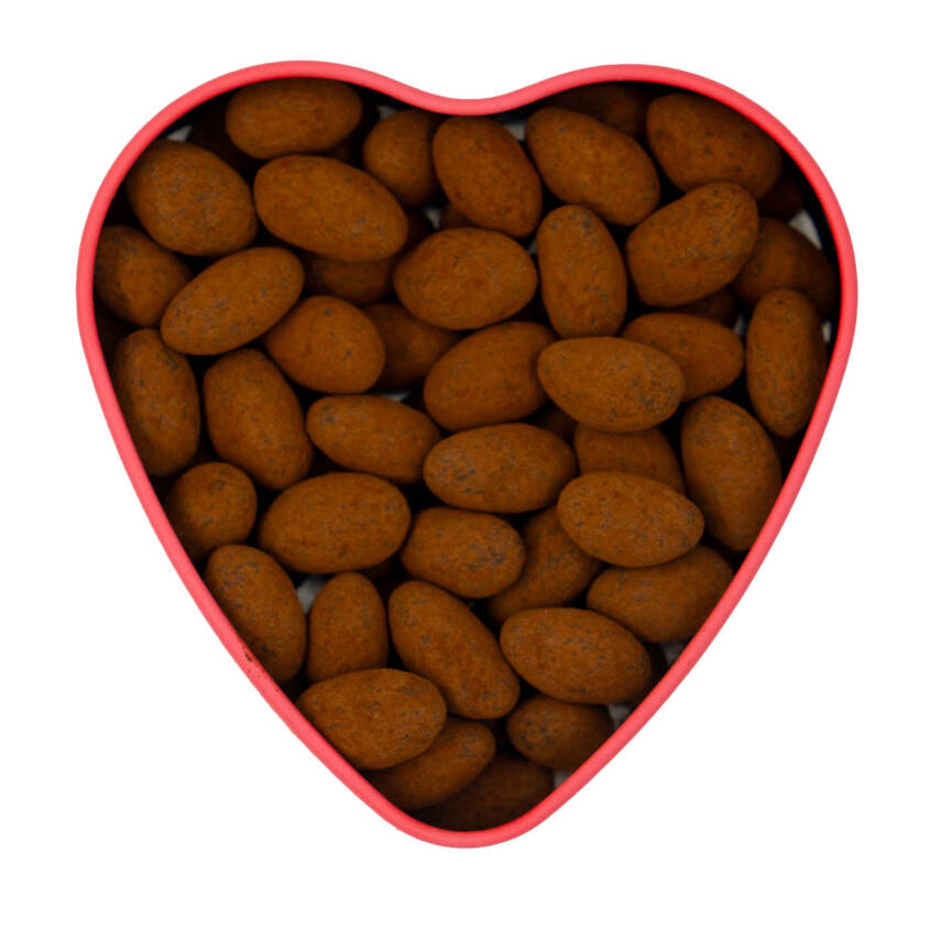 Elamore Şeker İlavesiz, Glütensiz, Vegan Premium Antep Fıstıklı Bitter Çikolata - Pembe Küçük Kalp Metal Kutu,80 gr - 2