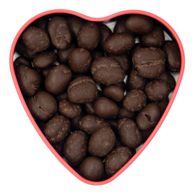 Elamore Şeker İlavesiz, Glütensiz, Vegan Yer Fıstıklı Bitter Çikolata - Pembe Küçük Kalp Metal Kutu,80 gr - 2