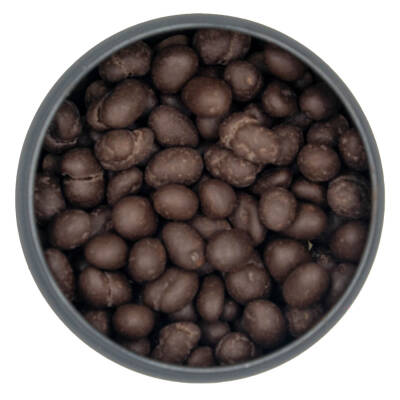 Elamore Şeker İlavesiz, Glütensiz, Vegan Yer Fıstıklı Bitter Çikolata - Siyah Yuvarlak Metal Kutu, 150 gr - 2