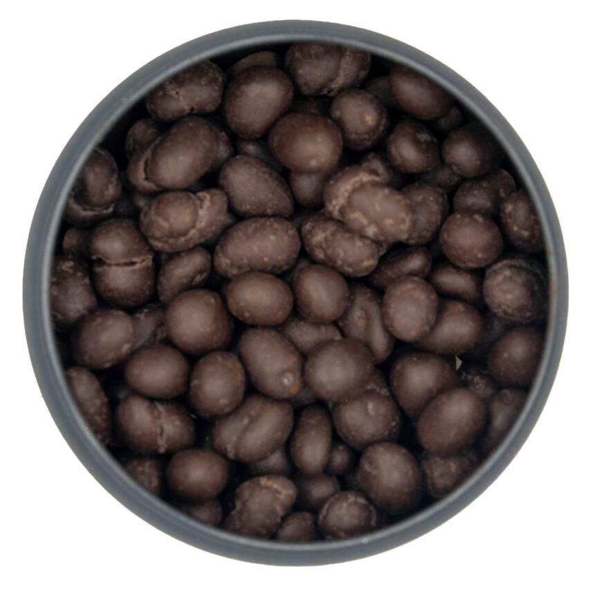 Elamore Şeker İlavesiz, Glütensiz, Vegan Yer Fıstıklı Bitter Çikolata - Siyah Yuvarlak Metal Kutu, 150 gr - 2