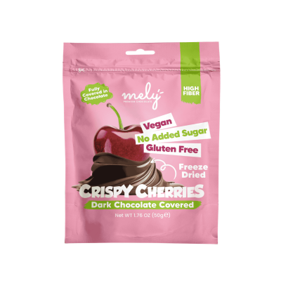 Mely Şeker İlavesiz, Glütensiz, Vegan Bitter Çikolata Freeze Dried Vişneli 50 gr - Mely Çikolata